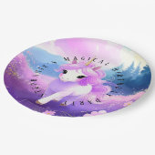 マジカルユニコーンバースデーパーティー紙プレート ペーパープレート (アングル)