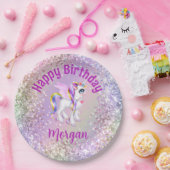 マジカルユニコーンバースデーパーティー紙 ペーパープレート (パーティー)