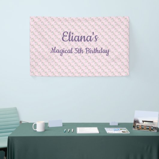 マジカルユニコーンパステルレインボーバースデーパーティー 横断幕 (トレードショー)