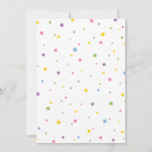 マジカルユニコーンパステル金ゴールドフェアリータリー誕生日 招待状 (裏面)