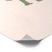 マジカルユニコーンパーソナライズされた誕生日ピンクウェルカム ポスター (角)