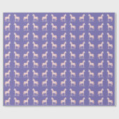 マジカルユニコーンパープルラッピング紙 ラッピングペーパー (フラット)