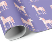 マジカルユニコーンパープルラッピング紙 ラッピングペーパー (ロールコーナー)