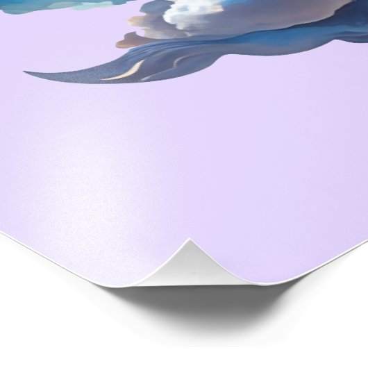 マジカルユニコーンファンタジークラウド誕生日 フォトプリント (角)