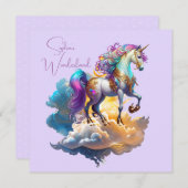 マジカルユニコーンファンタジー雲カード誕生日 (正面/裏面)