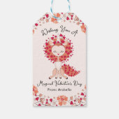 マジカルユニコーンフローラハートバレンタイン ギフトタグ (裏面)