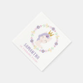 マジカルユニコーンプリンセス |女の子の誕生日パーティー スタンダードカクテルナプキン (角)