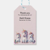 マジカルユニコーンベビーシャワーメッセージカード ギフトタグ (正面)