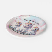 マジカルユニコーンベビーシャワー紙プレート ペーパープレート (アングル)