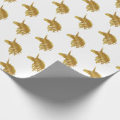 マジカルユニコーンホリデーホワイトラッピング紙 ラッピングペーパー (角)