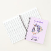 マジカルユニコーンママ&ベビーシャワーゲストブック ノートブック (内部)