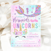 マジカルユニコーンマーメイド誕生日 招待状