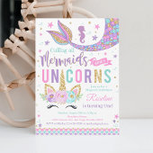 マジカルユニコーンマーメイド誕生日 招待状