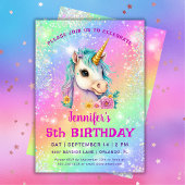 マジカルユニコーンレインボースパークルズ誕生日 招待状