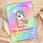 マジカルユニコーンレインボースパークルズ誕生日 招待状