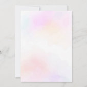 マジカルユニコーンレインボーパステル誕生日招待状 招待状 (裏面)