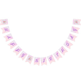 マジカルユニコーンレインボーピンク誕生日 バンティングフラッグ