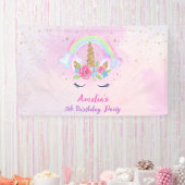 マジカルユニコーンレインボーピンク誕生日 横断幕