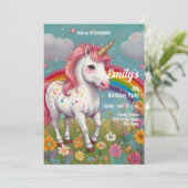 マジカルユニコーンレインボーファンタジー4th誕生日パーティー 招待状 (スタンド正面)