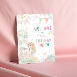 マジカルユニコーンレインボー誕生日へようこそ ポスター