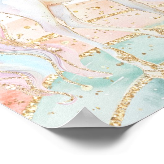 マジカルユニコーンレインボー誕生日へようこそ ポスター (角)