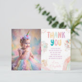 マジカルユニコーンレインボー誕生日サンキューカード カード (スタンド正面)