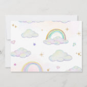 マジカルユニコーンレインボー誕生日写真 サンキューカード (裏面)