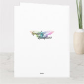 マジカルユニコーンレインボー誕生日 カード (裏面)