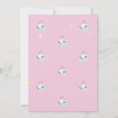 マジカルユニコーンレインボー誕生日 招待状 (裏面)