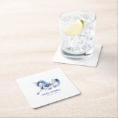 マジカルユニコーンレインボー5thバースデーパーティー スクエアペーパーコースター (インサイチュ)