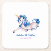 マジカルユニコーンレインボー5thバースデーパーティー スクエアペーパーコースター (正面)