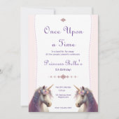 マジカルユニコーンワンスオンザタイムプリンセス誕生日 招待状 (正面)
