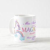 マジカルユニコーン先生への感謝のマグカップ コーヒーマグカップ (正面左)