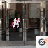 マジカルユニコーン名前をカスタムするまたは文字 ウィンドウサイン (オフィスドア)