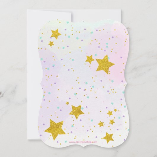 マジカルユニコーン子供の誕生日パーティの招待状 招待状 (裏面)