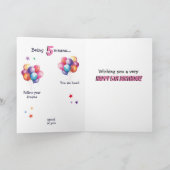 マジカルユニコーン第5誕生日折り カード (内部)