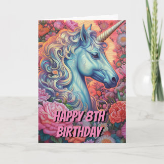 マジカルユニコーン第8誕生日折り カード