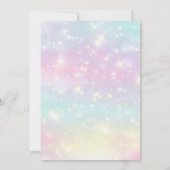 マジカルユニコーン誕生日ガールパーティの招待状 招待状 (裏面)