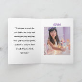 マジカルユニコーン誕生日サンキューカード- Rainbow サンキューカード (内部)