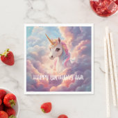 マジカルユニコーン誕生日ナプキンス スタンダードランチョンナプキン (インサイチュ)