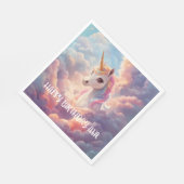 マジカルユニコーン誕生日ナプキンス スタンダードランチョンナプキン (角)