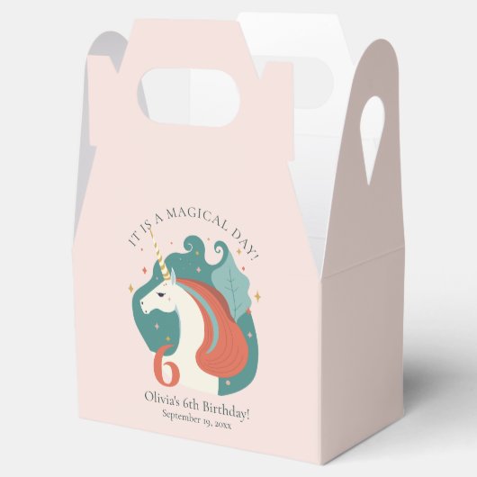 マジカルユニコーン誕生日パーティー フェイバーボックス (オープン)