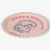 マジカルユニコーン誕生日パーティー ペーパープレート (アングル)