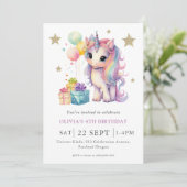 マジカルユニコーン誕生日パーティー 招待状 (スタンド正面)