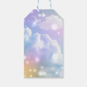 マジカルユニコーン誕生日ピンク赤面ありがとう ギフトタグ (裏面)