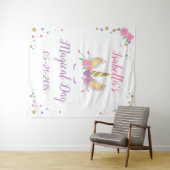 マジカルユニコーン誕生日フォトブース背景 タペストリー (インサイチュ(横))