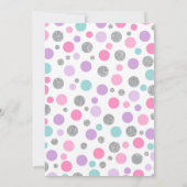 マジカルユニコーン誕生日招待状ピンク&シルバー 招待状 (裏面)