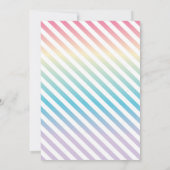 マジカルユニコーン誕生日招待状レインボー招待状 招待状 (裏面)