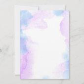 マジカルユニコーン誕生日招待状レインボー 招待状 (裏面)