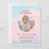 マジカルユニコーン誕生日招待状 招待状 (裏面)